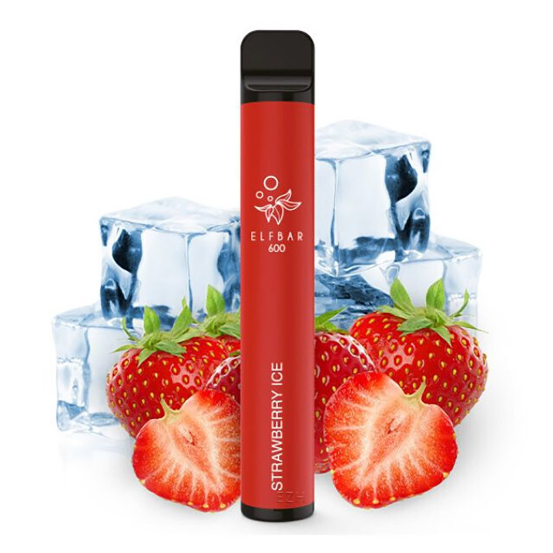 Elfbar E-Shisha - 600 Züge - Ohne Nikotin - Strawberry Ice