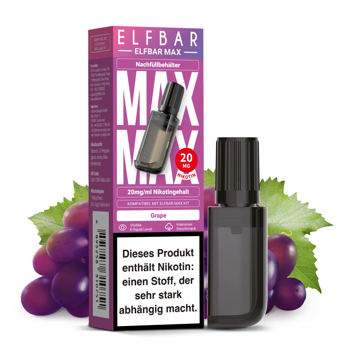 Elfbar Max - 10ml Pod - Grape