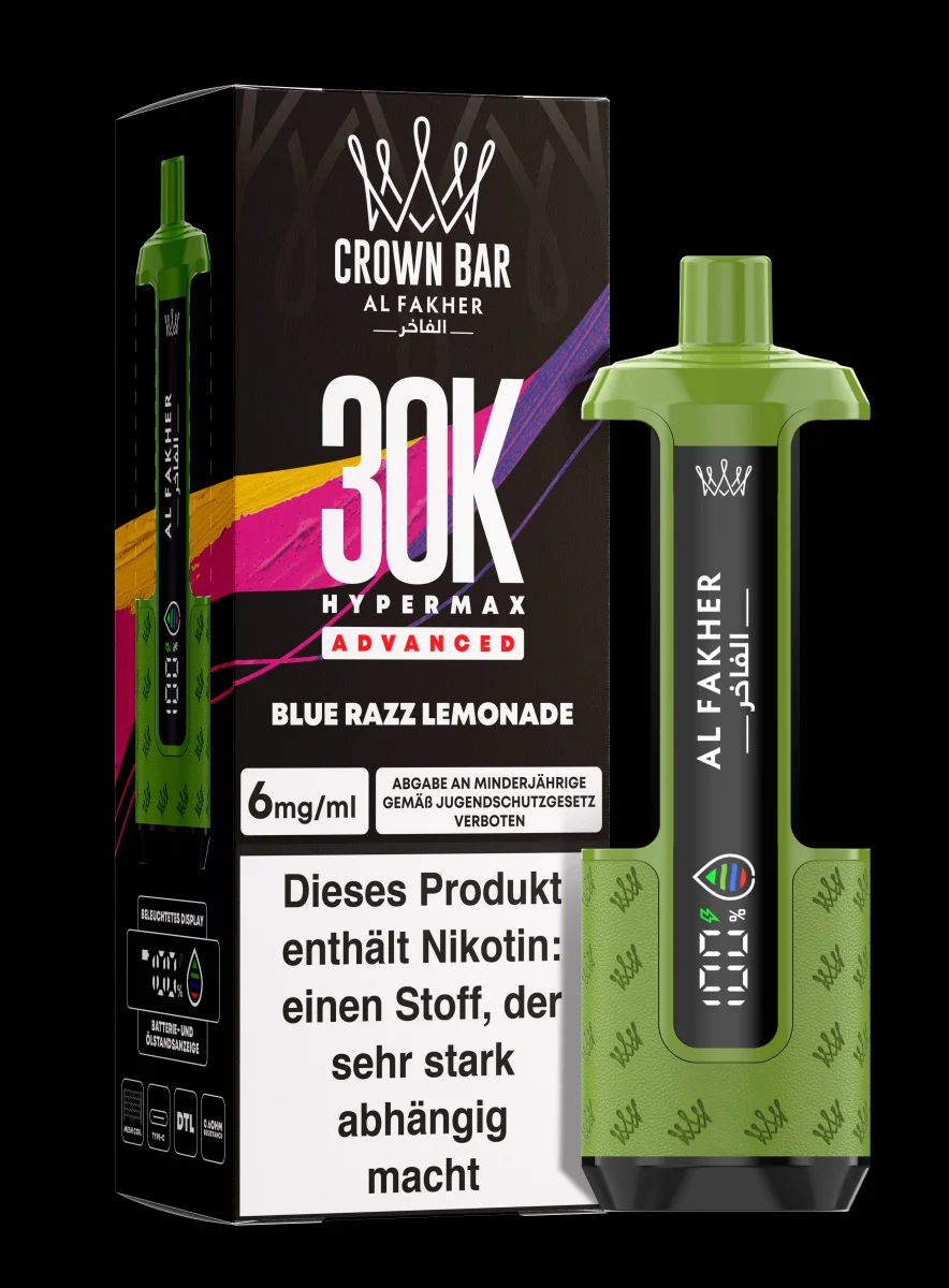 Al Fakher - Hypermax Advanced 30K - Blue Razz Lemonade