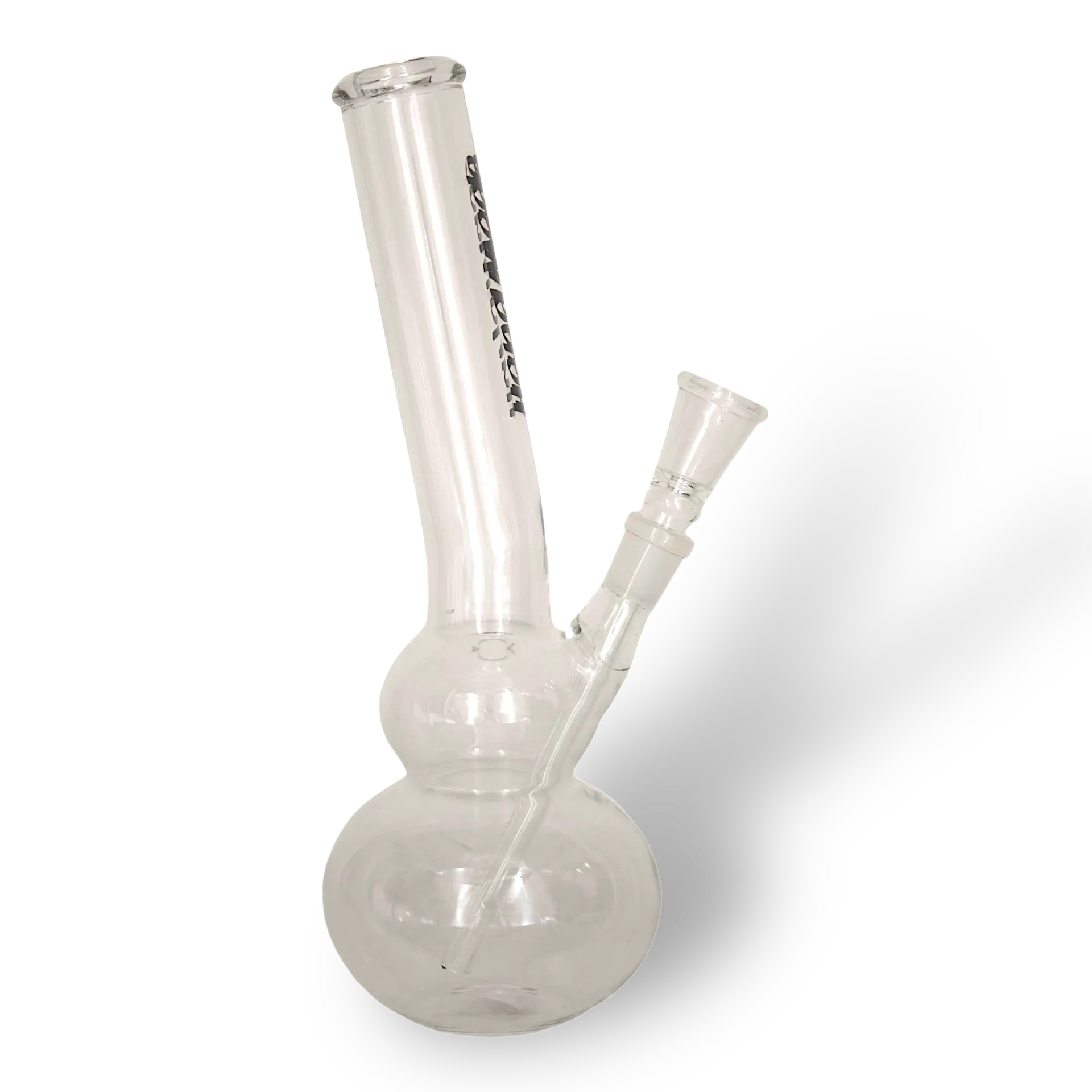 Handmade Bullet Glas Bong gebogene mit Doppel Kugel