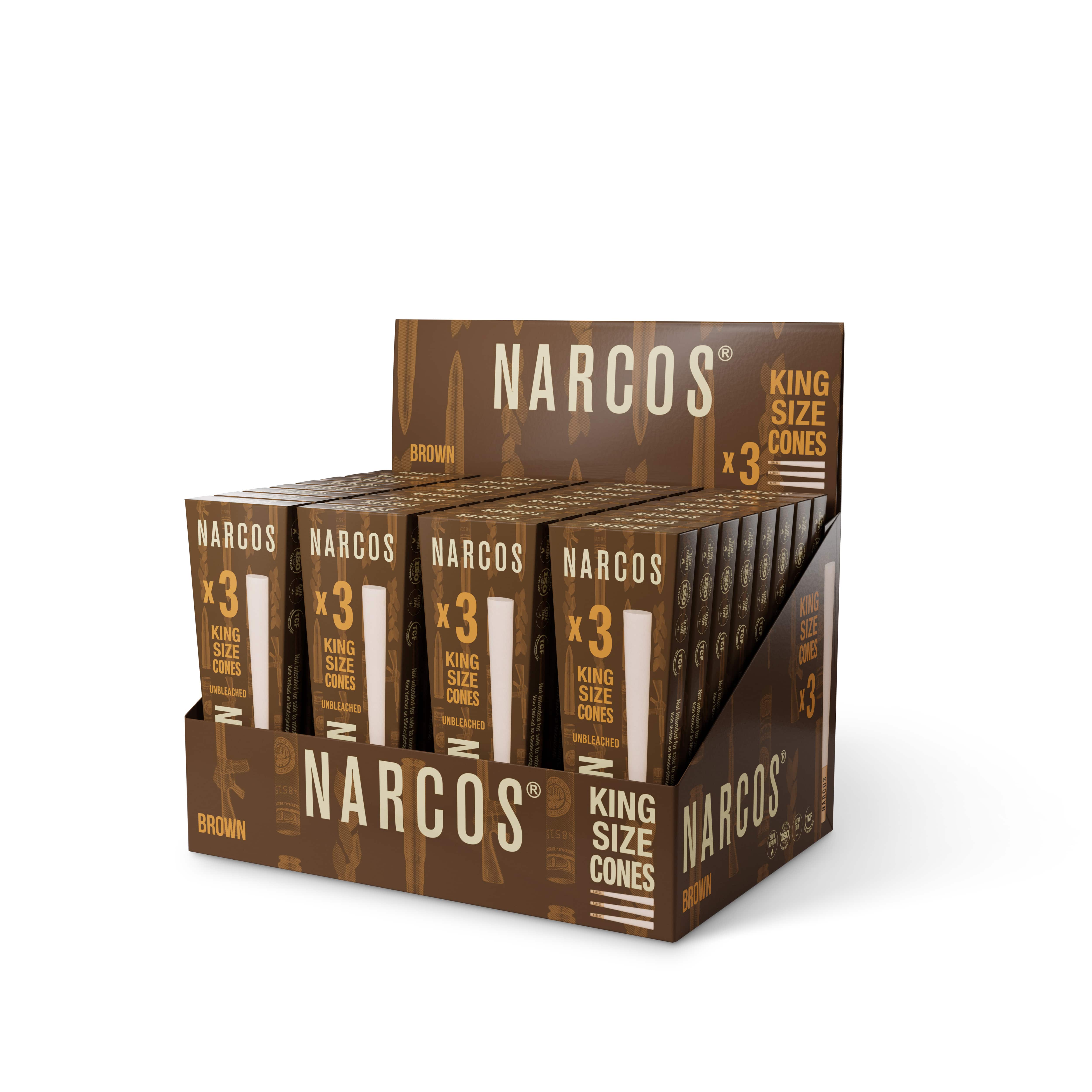 Narcos - King Size Cones 3er - Brown