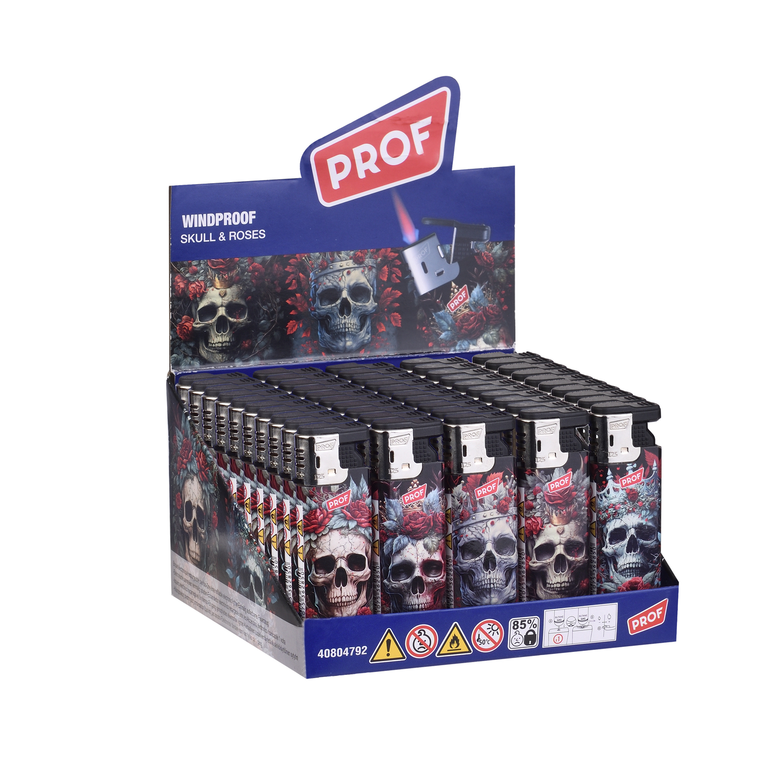 Prof - Feuerzeuge - Skull & Roses