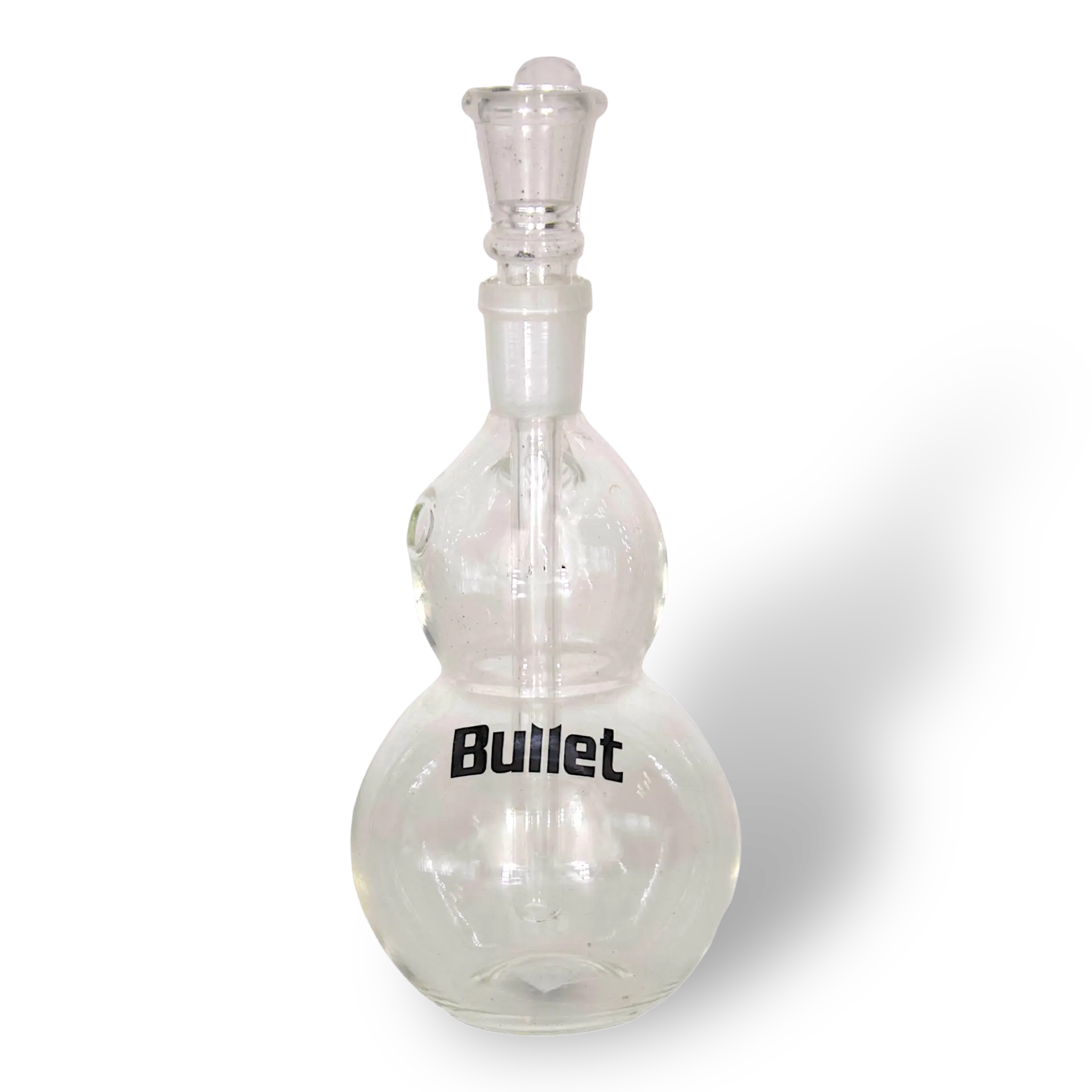 Bullet Glas Pfeife mit Doppel Kugel Seite mund