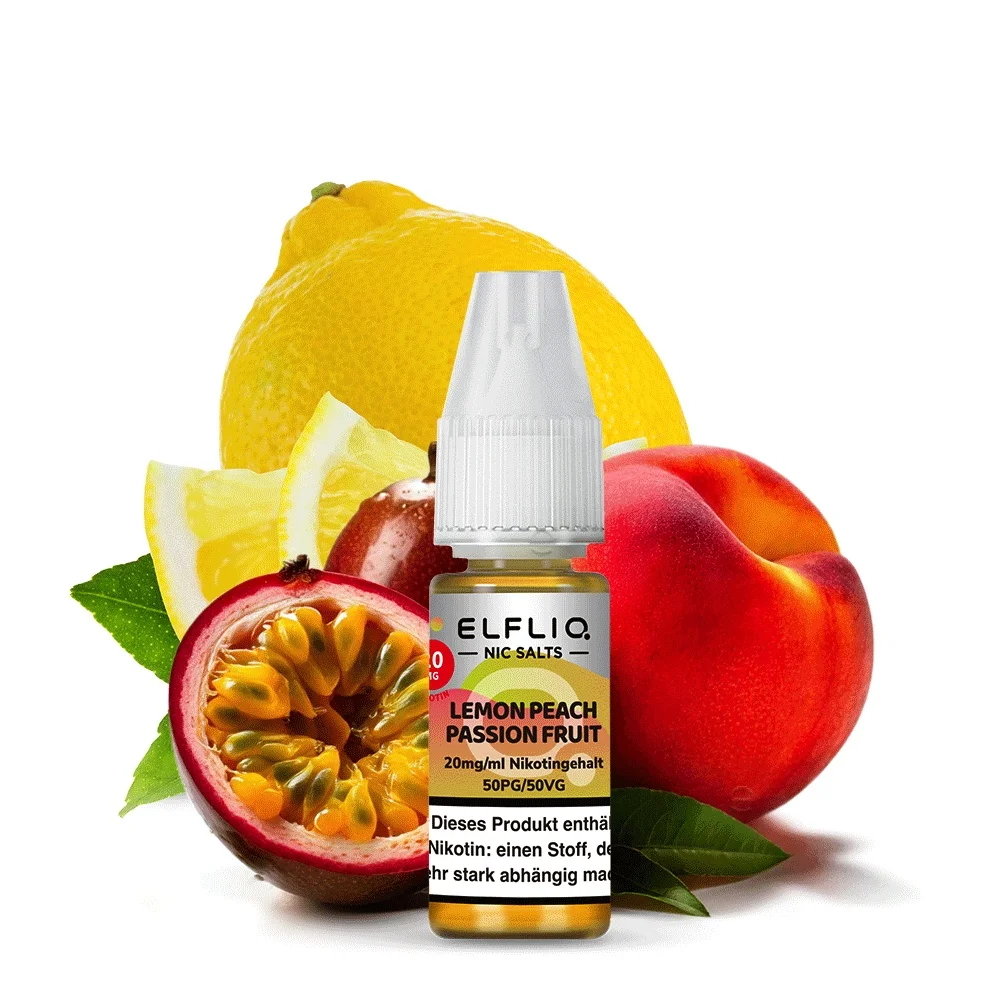 Elfbar Elfliq 10ml - Lemon Peach Passionfruit 20mg Elfbar Elfliq 10ml - Lemon Peach Passionfruit 20mg