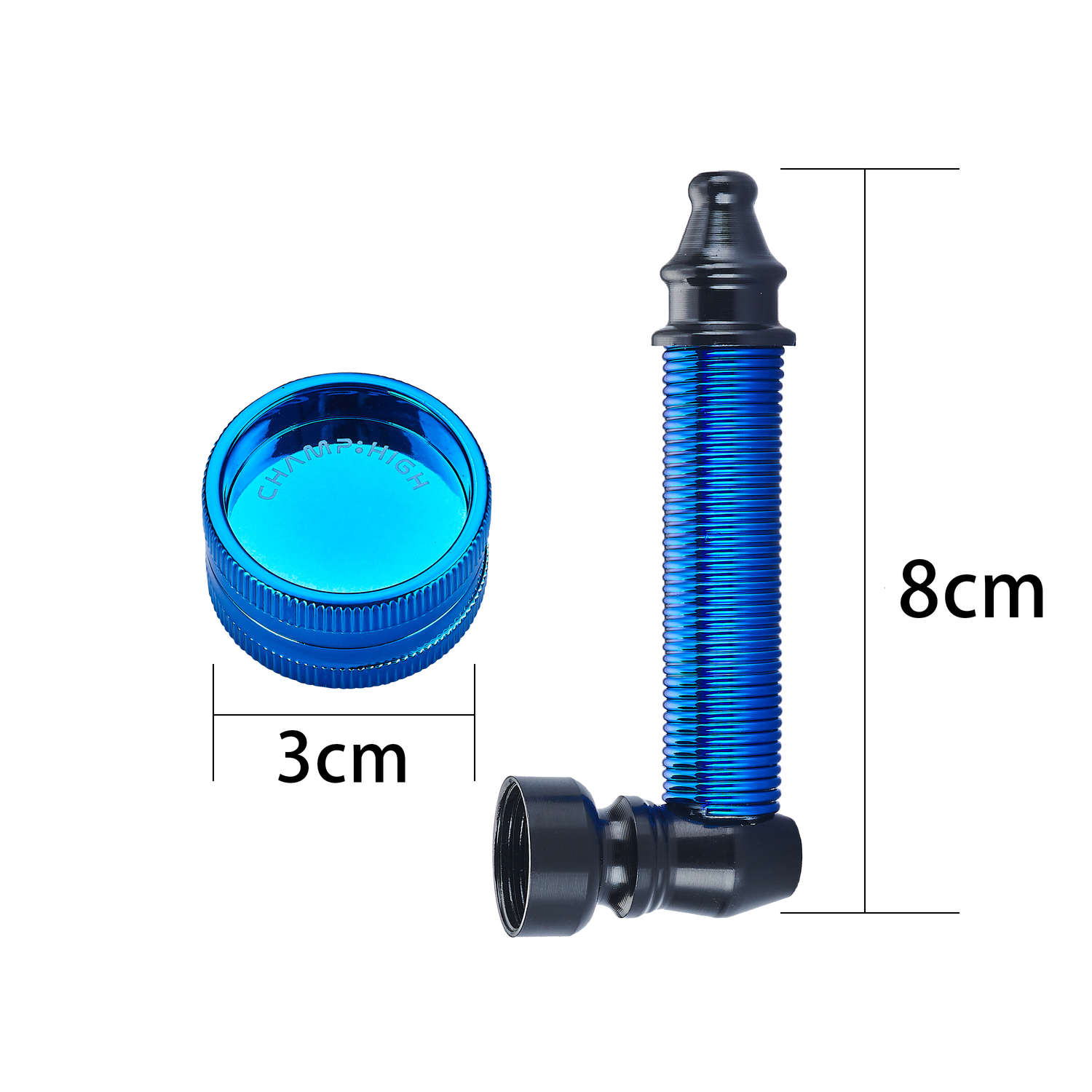 Champ - High Pipe - Mini Colored Pipe and Grinder