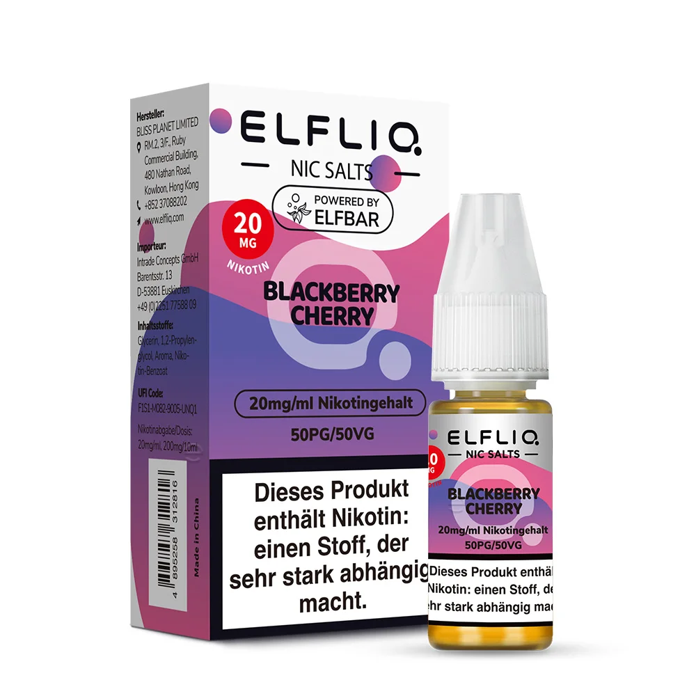 Elfbar Elfliq 10ml - Blackberry Cherry 20mg