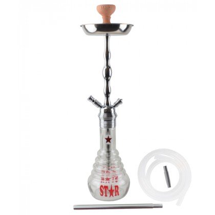 4 Star Shisha 630D Silber/Transparent