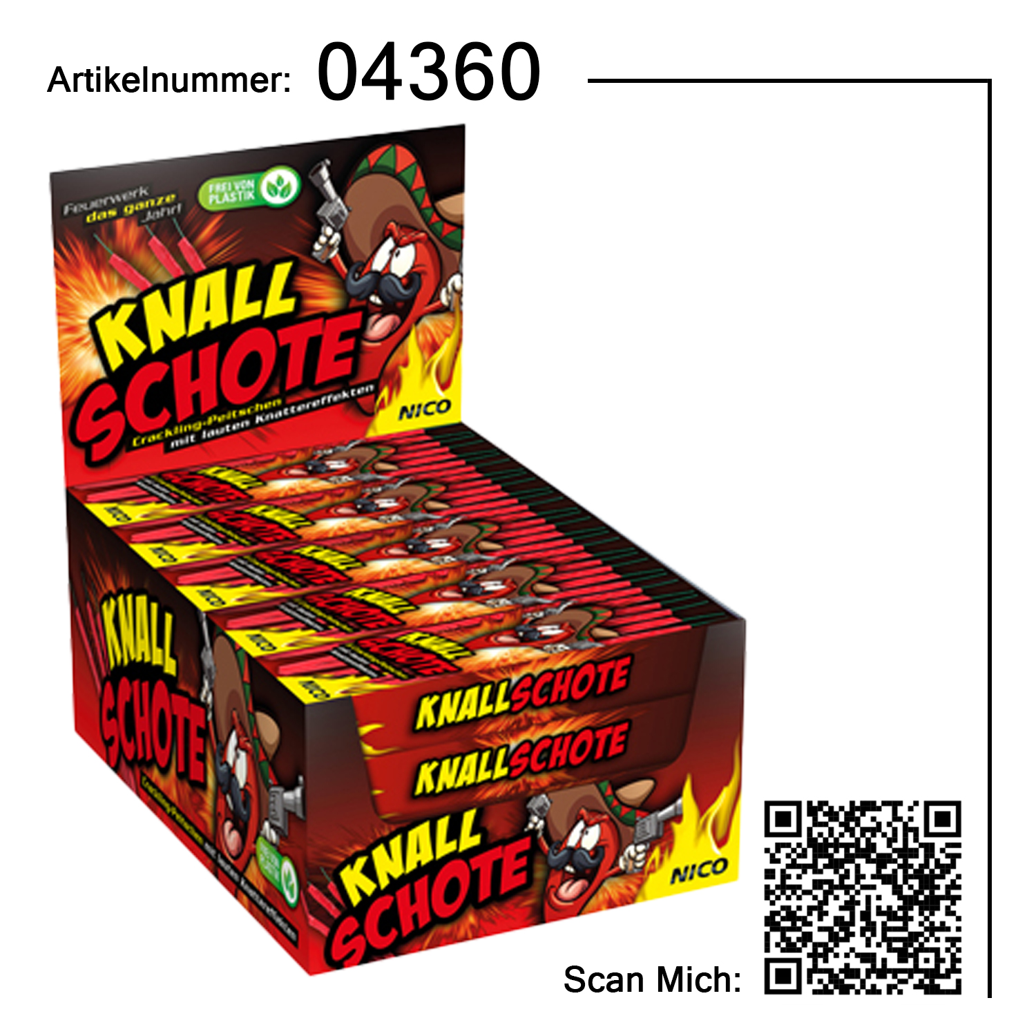 Knallschote, 6er-Schtl.