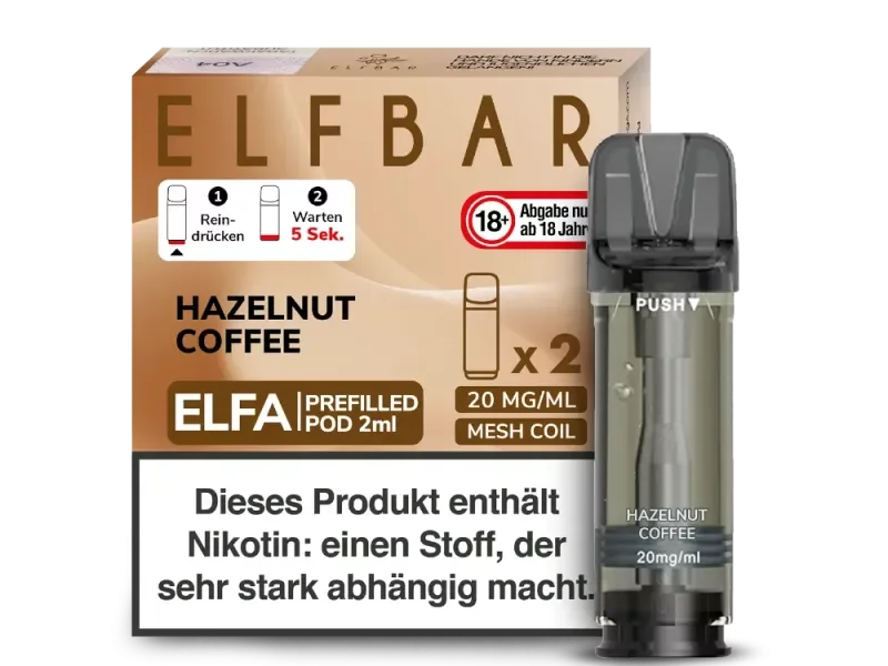 Elfbar - Elfa Prefilled Pod 2x2ml - Hazelnut Coffee