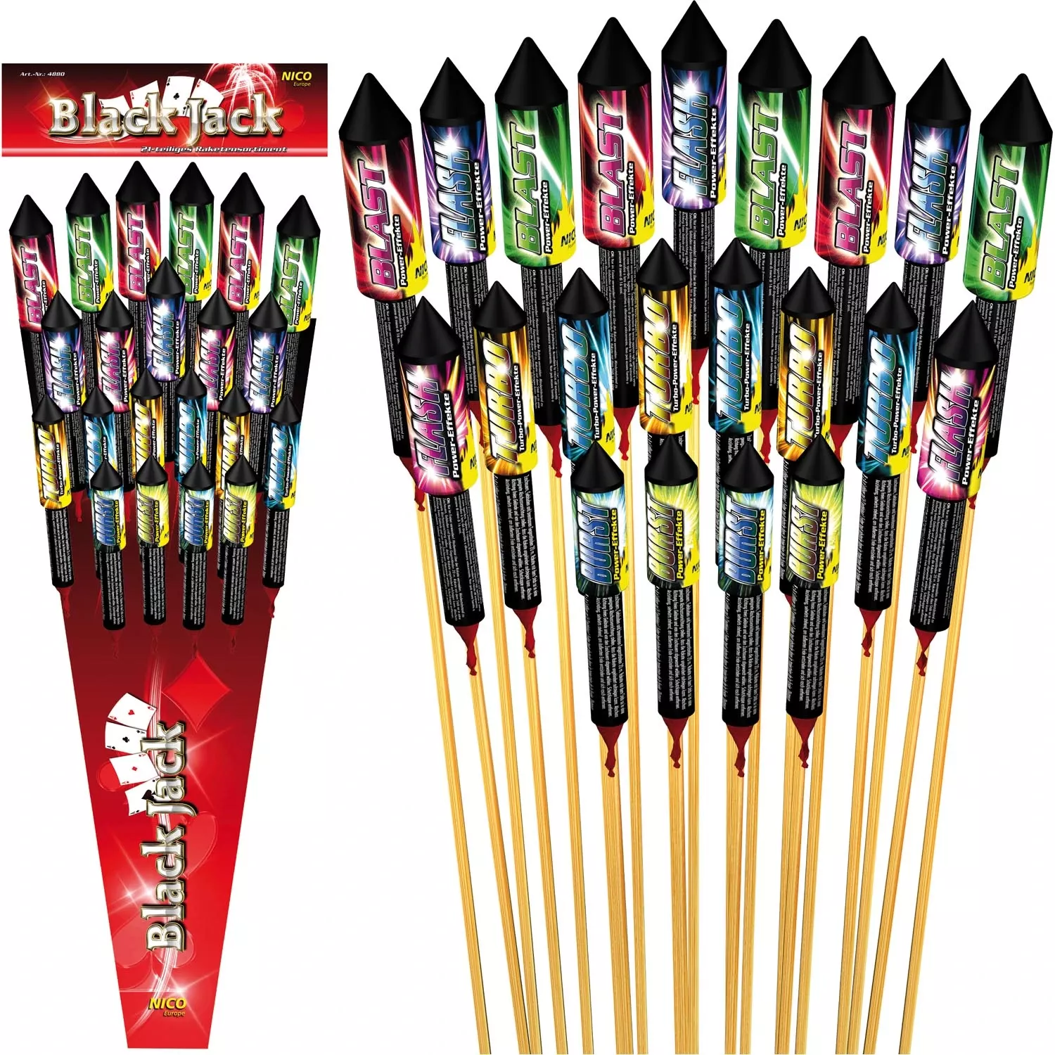 Black Jack, 21er-Raketen-Set