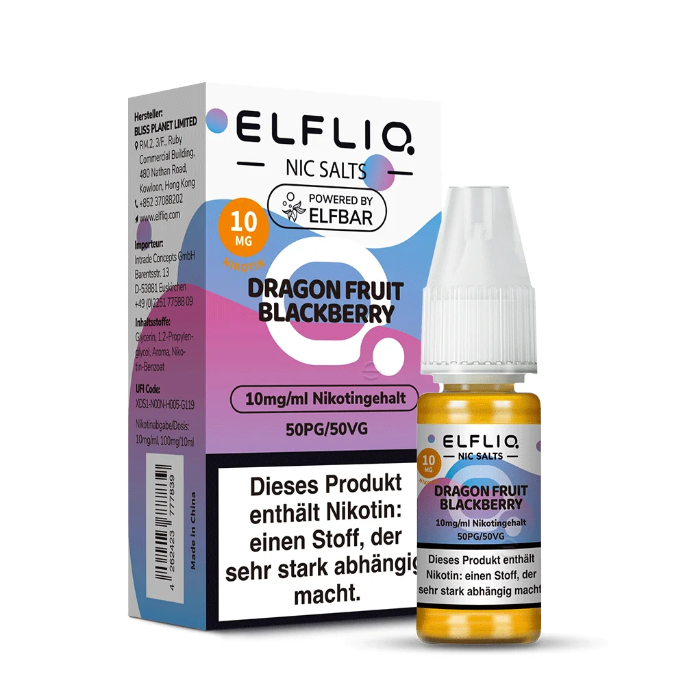 Elfbar Elfliq 10ml - Dragon Fruit Blackberry 10mg