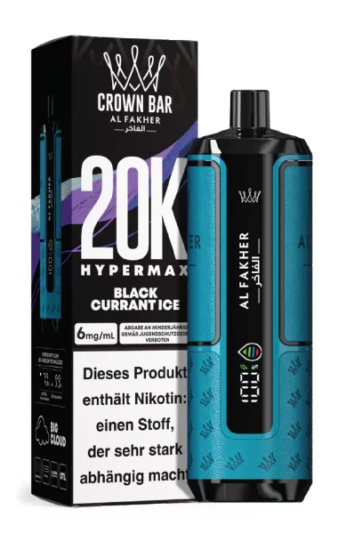 Al-Fakher - Hypermax - 20K Züge - Black Currant Ice