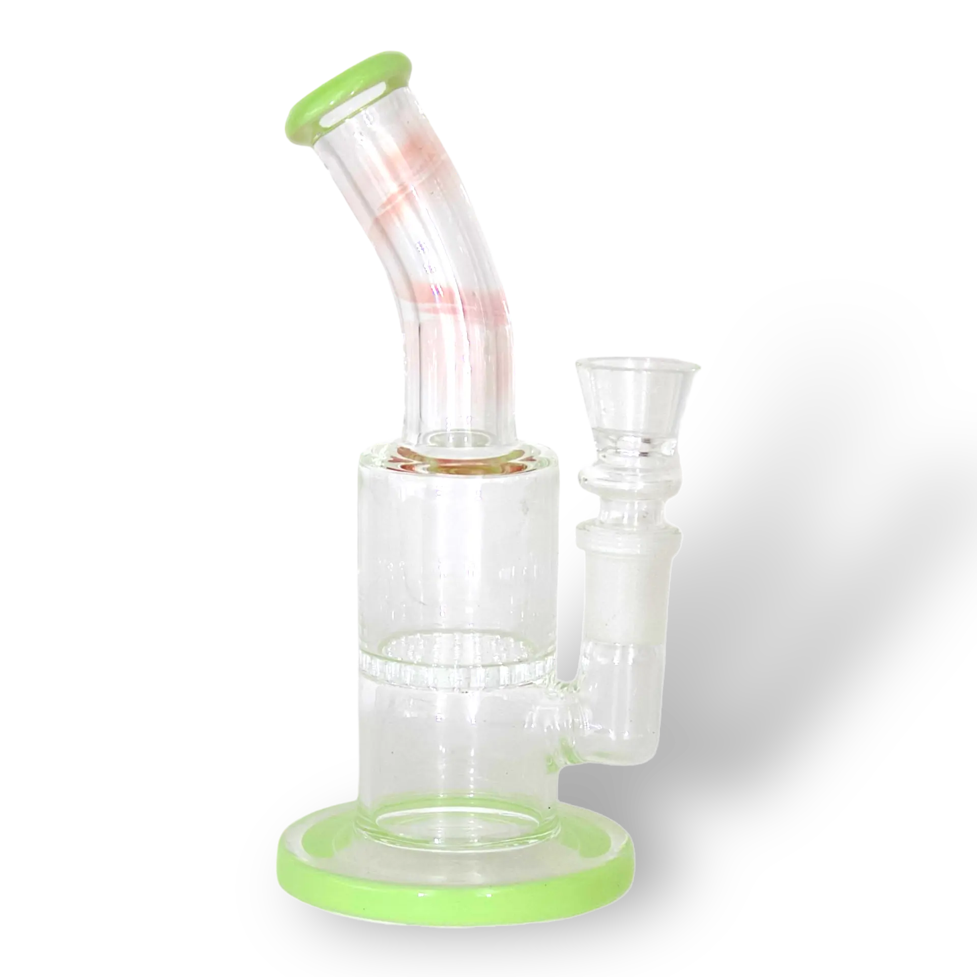 Z Heavy Glass Bong 17cm.mit Honeycamb mund und fuss in Grï¿½ne Farbe