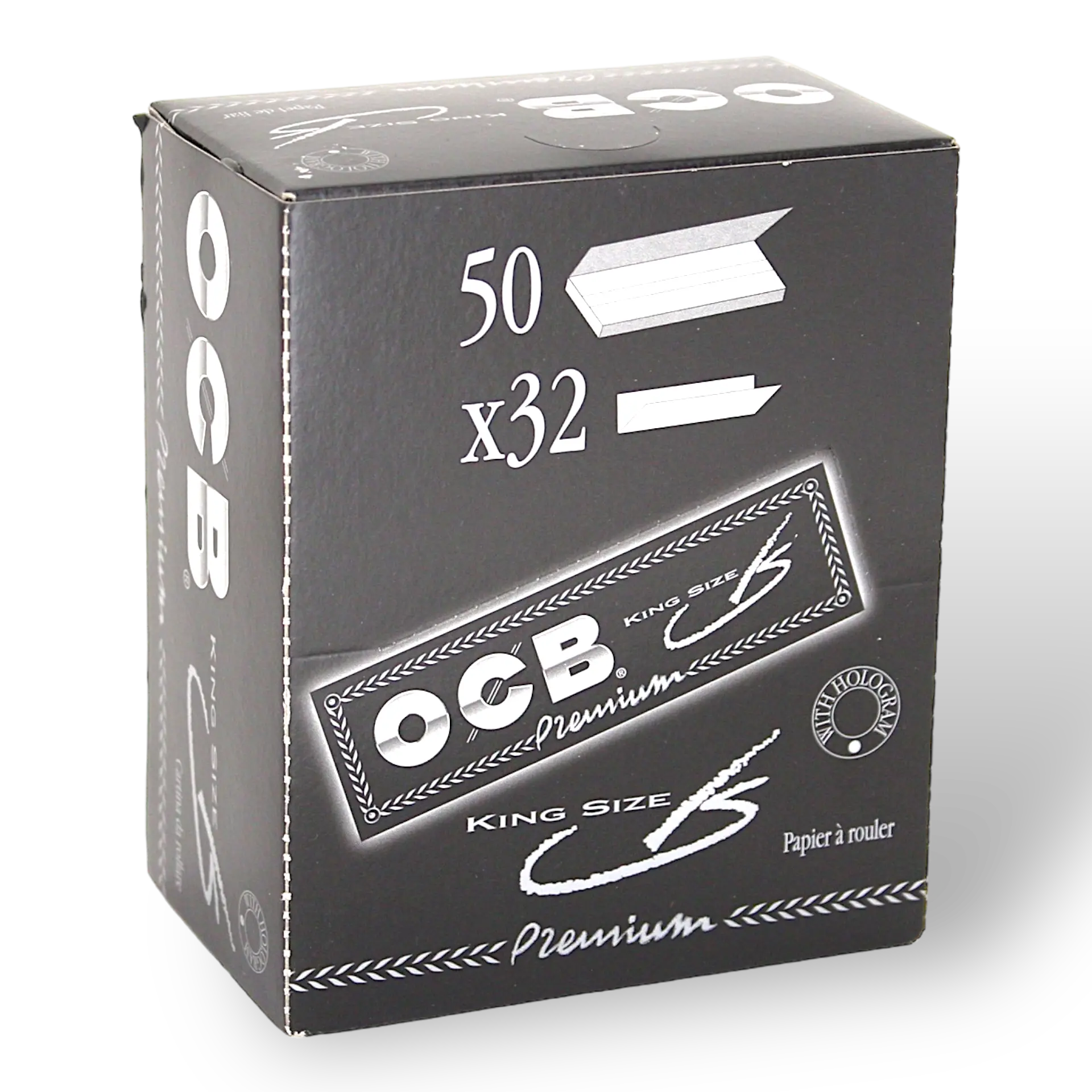 OCB - Schwarz - King Size 50 Hefte à 32 Blatt