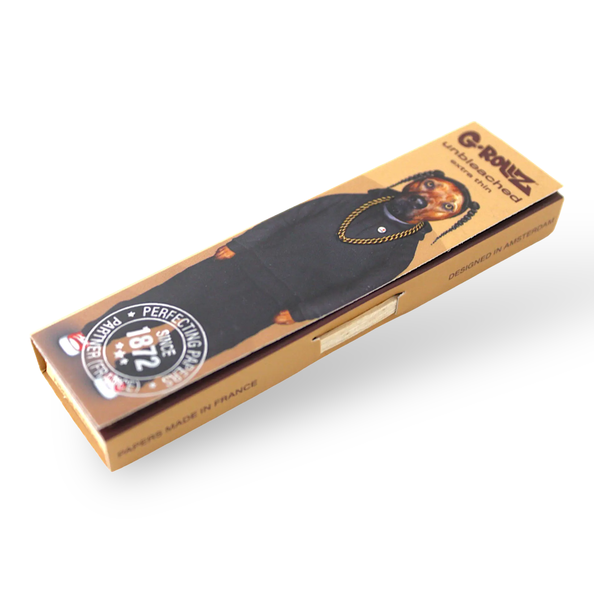 G-Rollz - Pets Rock Rep Unbleached KS Slim Papers + Tips