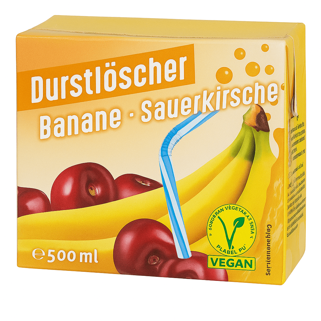 Durstlöcher - 500ml - Banane-Sauerkirsche