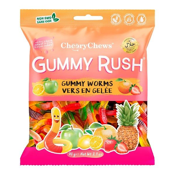 Gummy Rush 90g - Gummy Worms 