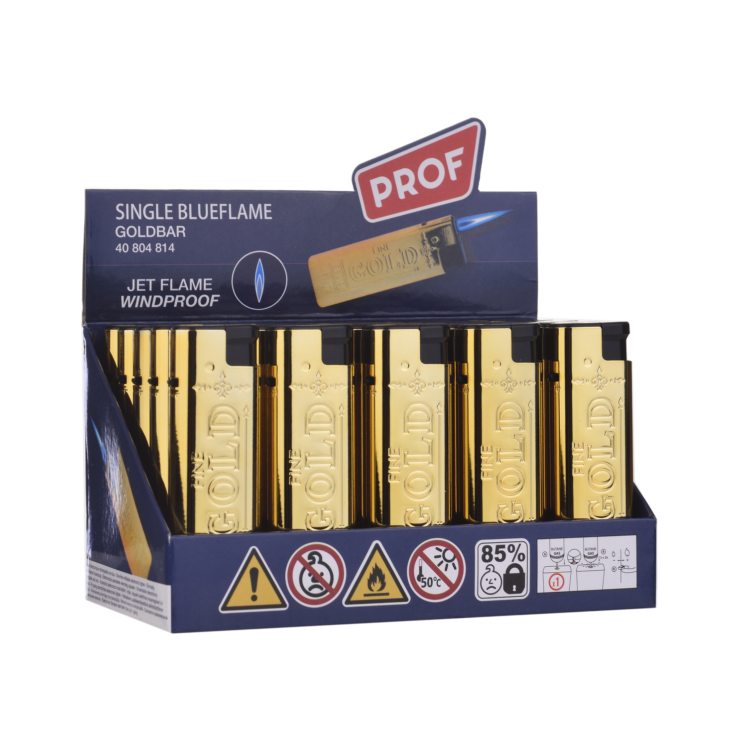 Prof - Feuerzeuge - Goldbar 25er
