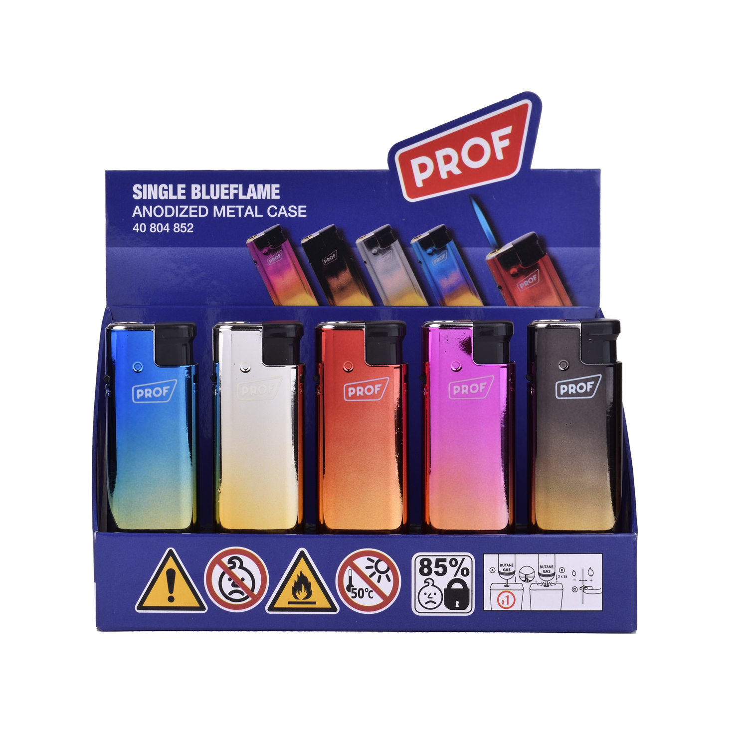 Prof - Feuerzeuge - Anodized Metal 25er