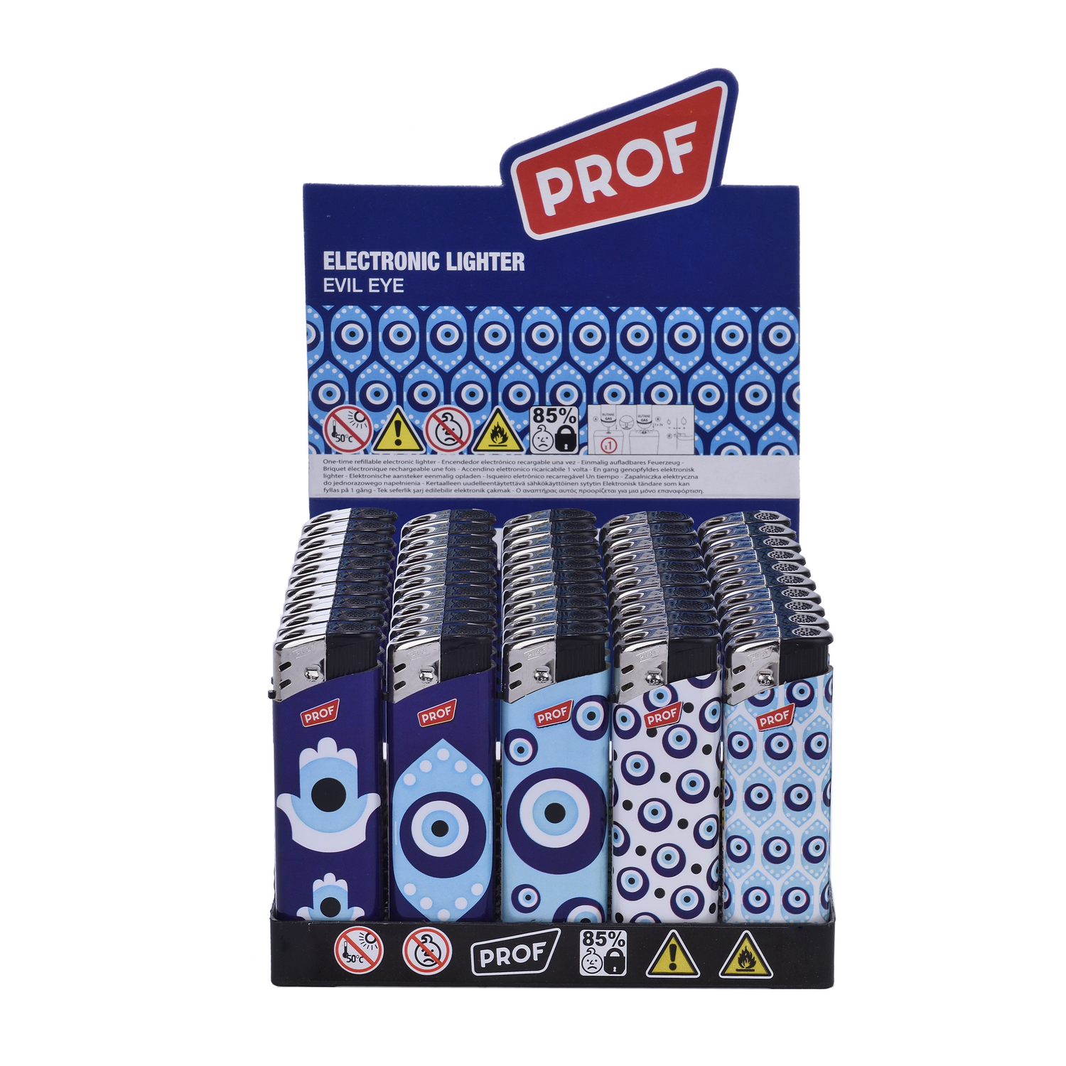 Prof - Feuerzeuge - Evil Eye Refillable Electronik 50er