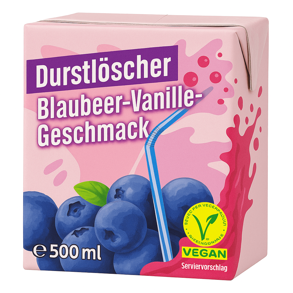 Durstlöcher - 500ml - Blaubeer-Vanille-Geschmack