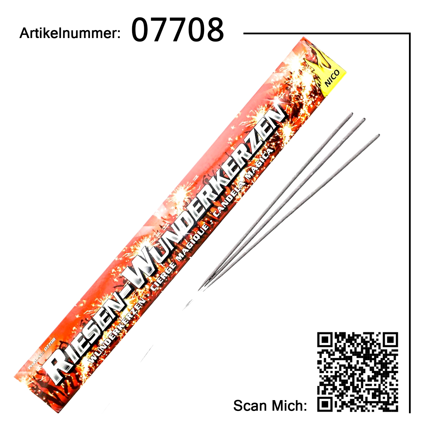 Riesen Wunderkerzen 45cm (5er-Pack)