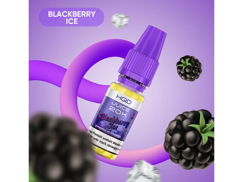 HQD 20K Juice 10ml - Blackberry Ice 3mg/ml