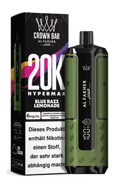 Al-Fakher - Hypermax - 20K Züge - Blue Razz Lemonade