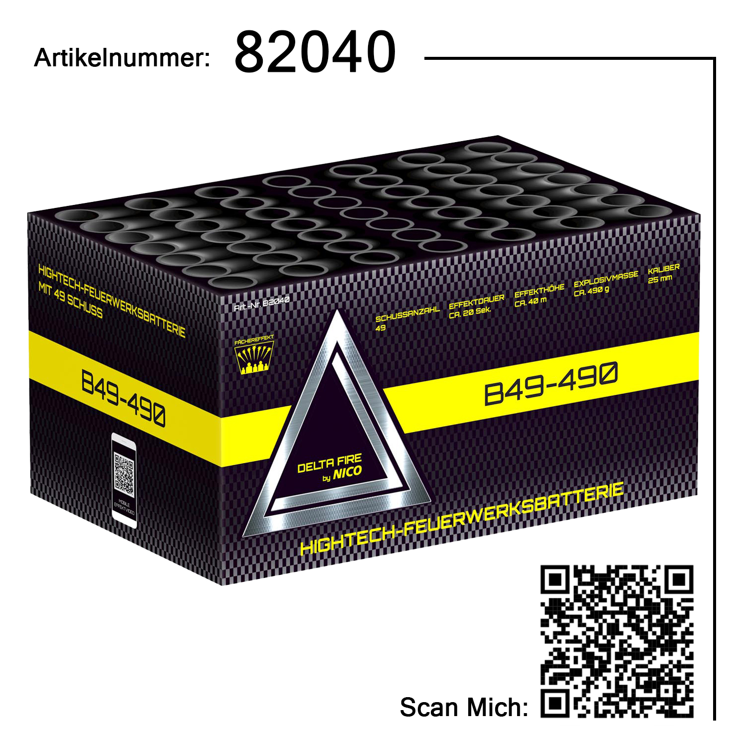 Delta Fire B49-490, 49 Schuss