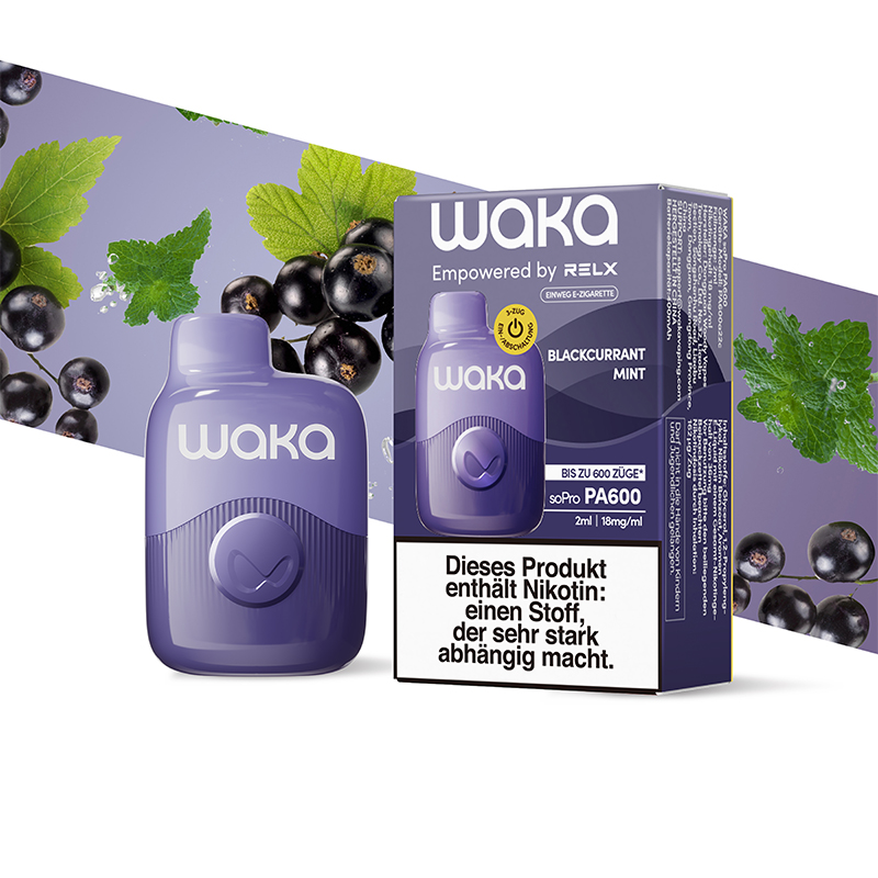 Waka - soPro PA600 - E-Shisha - 600 Züge - Blackcurrant Mint