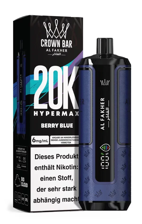 Al-Fakher - Hypermax - 20K Züge - Berry Blue