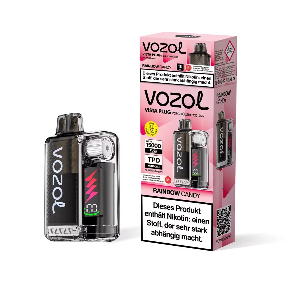 Vozol Vista Plug - E-Shisha - 15K Züge - Rainbow Candy