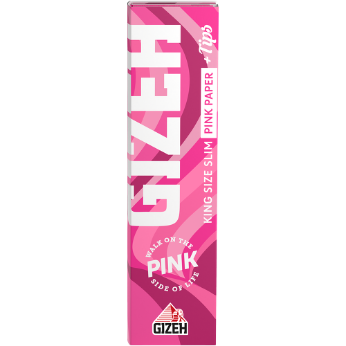 Gizeh - King Size - Slim Pink 26 Hefte à 34 Blatt + Tips