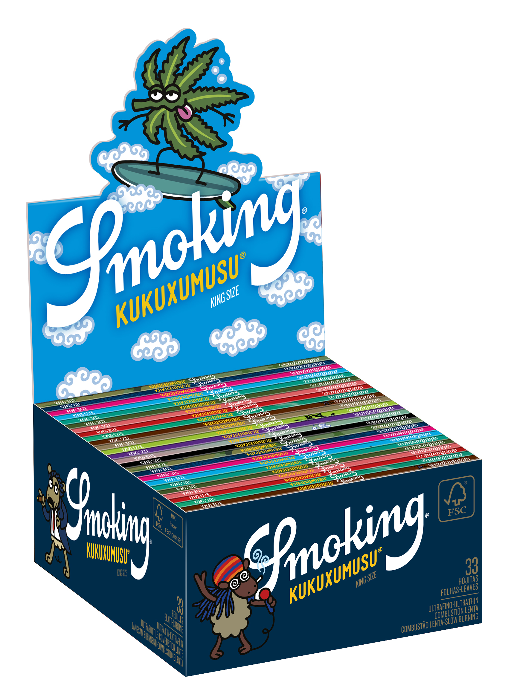 Smoking - King Size - Kukuxmusu Ultra Thin 50 Hefte à 33 Blatt