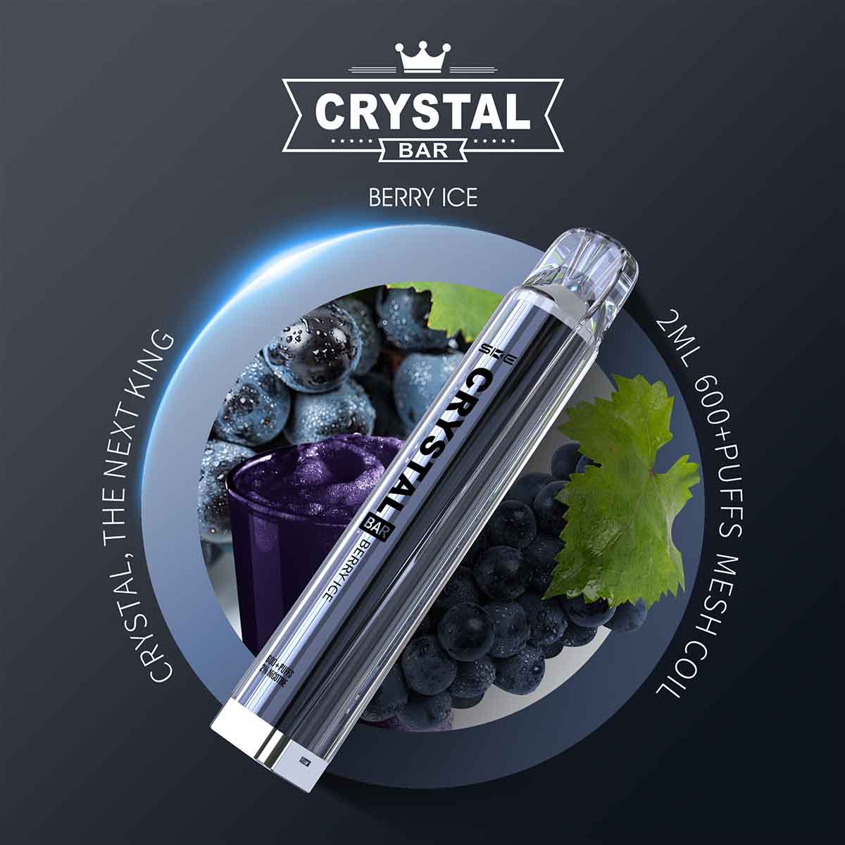 Crystal Bar - SKE - E-Shisha - 600 Züge - Berry Ice