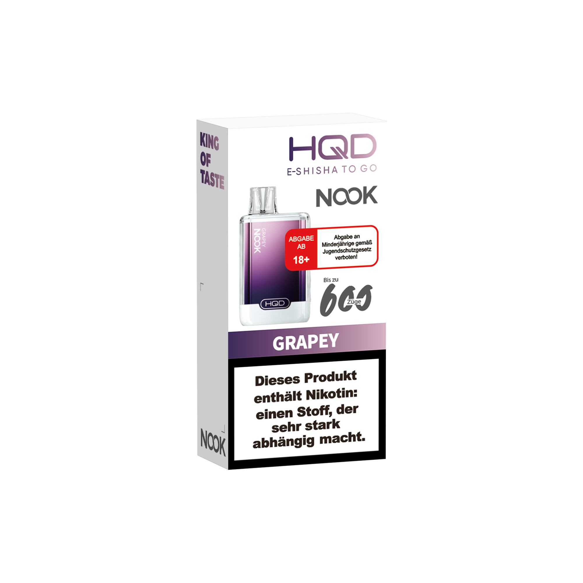 Hqd Nook - E-Shisha 600 Züge - Grapey
