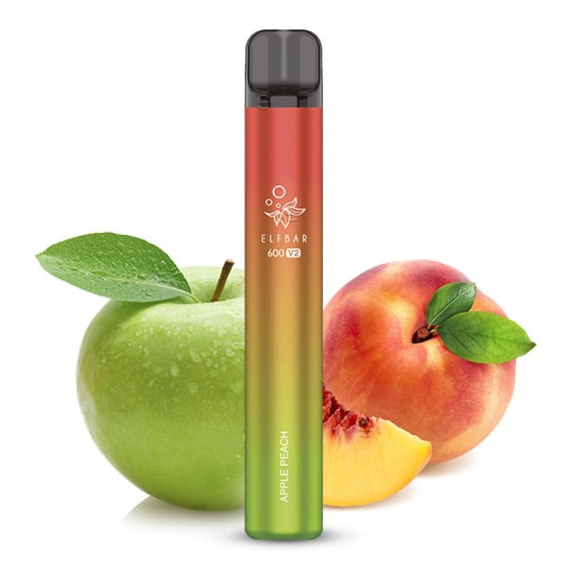 Elfbar E-Shisha - 600 Züge - V2 - Kindersicherung - Apple Peach