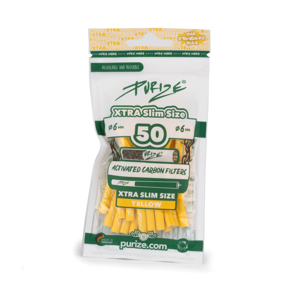 Purize Filter - XTRA Slim - Yellow - 50 Stück