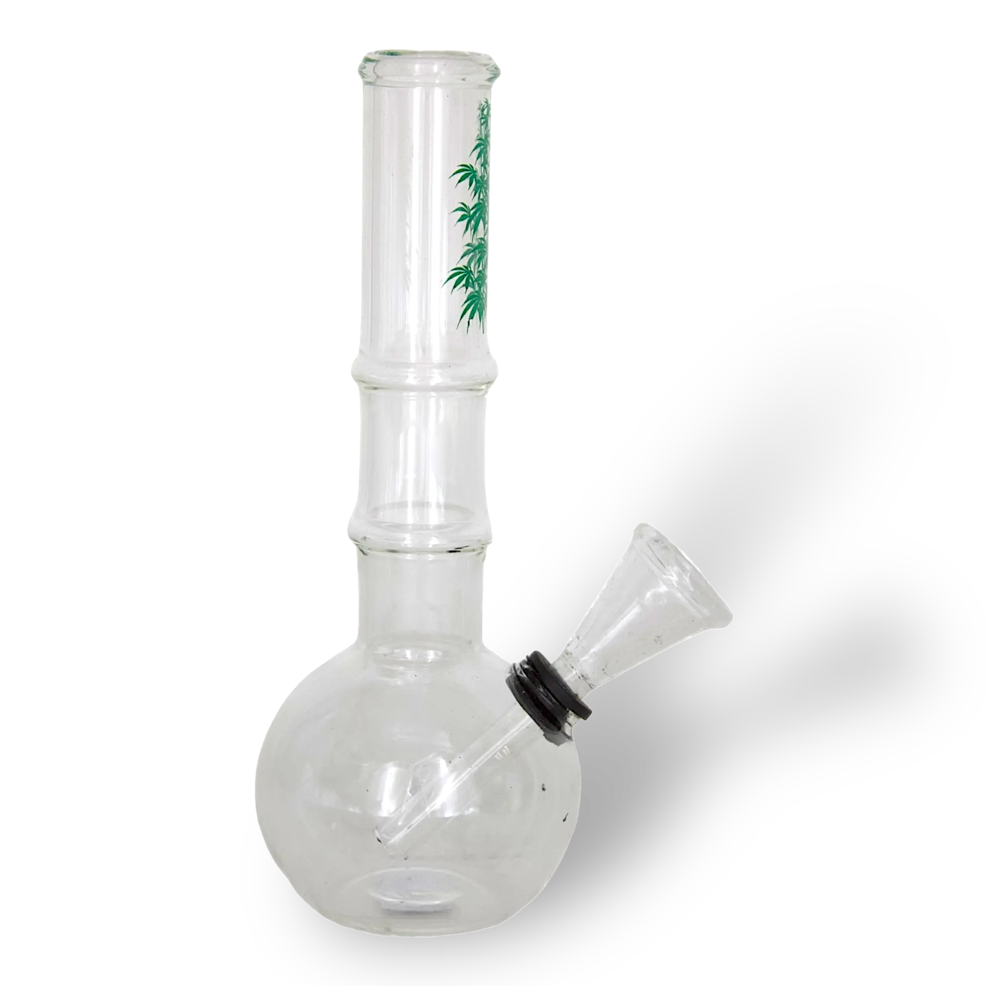 z Glas Pfeife mit Kugel & grüne Blätter