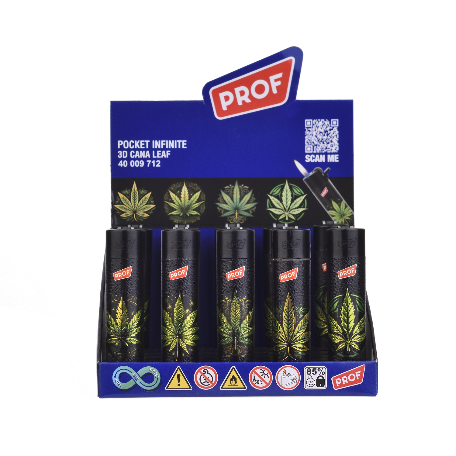 Prof - 3D Feuerzeuge - Cana Leaf Round 25er