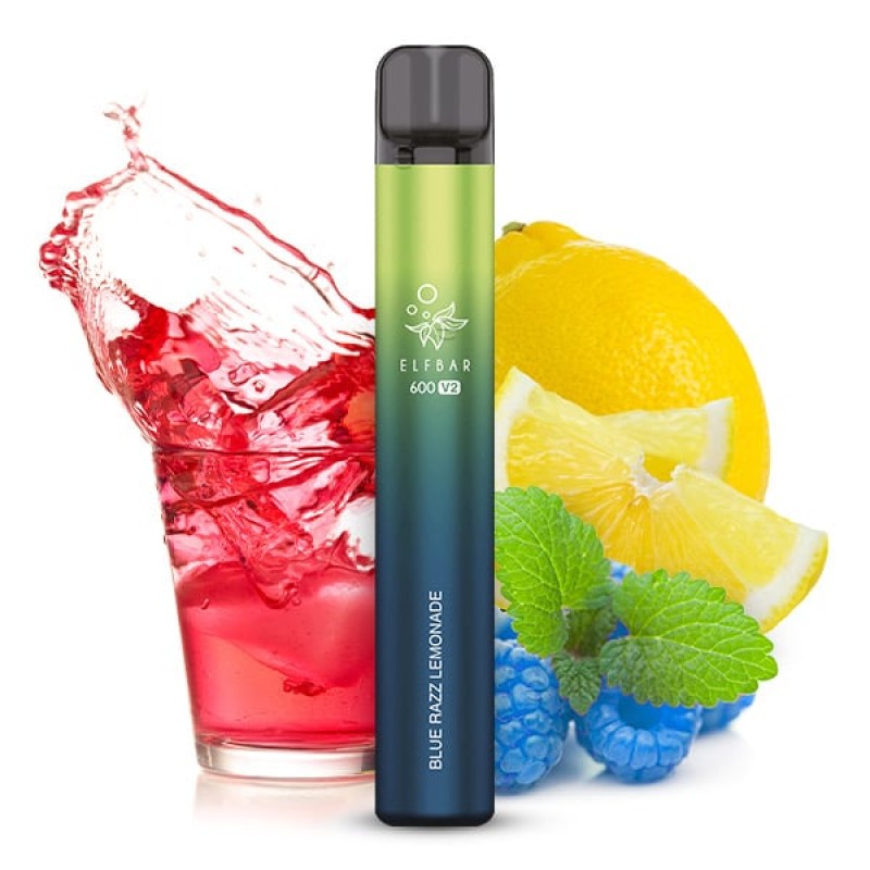 Elfbar E-Shisha - 600 Züge - V2 - Kindersicherung - Blue Razz Lemonade