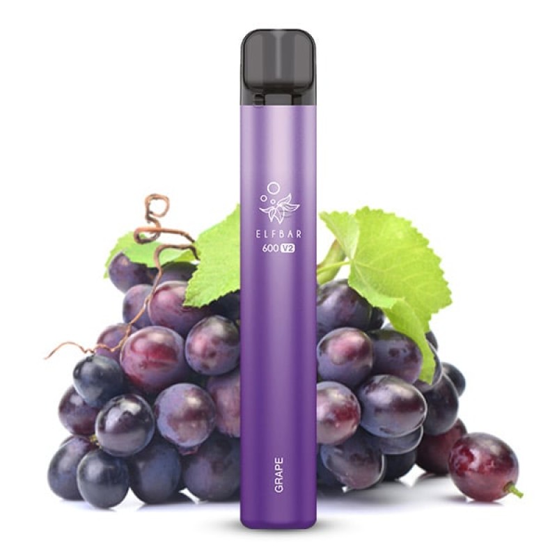 Elfbar E-Shisha - 600 Züge - V2 - Kindersicherung - Grape