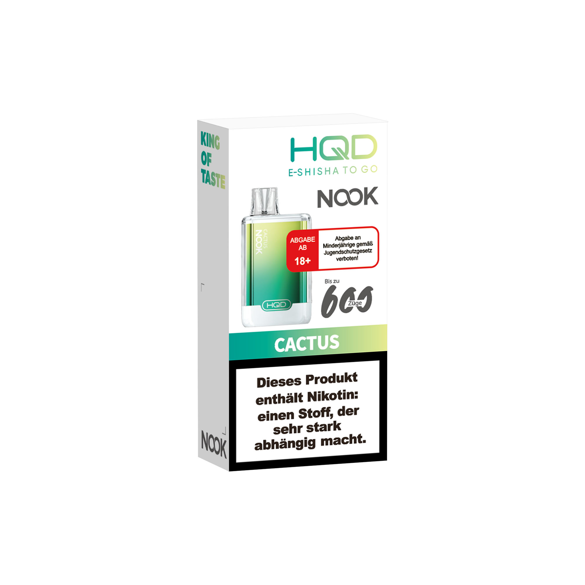 Hqd Nook - E-Shisha 600 Züge - Cactus