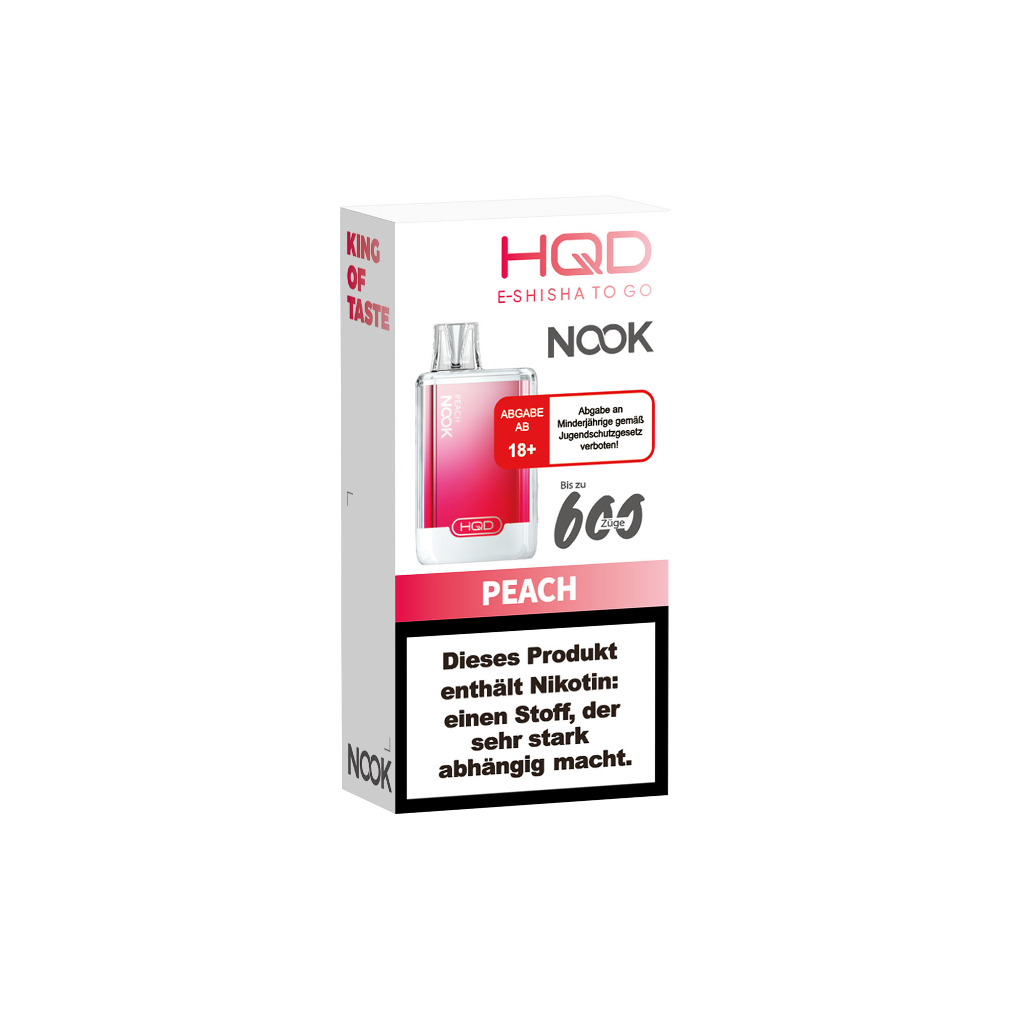 Hqd Nook - E-Shisha 600 Züge - Peach