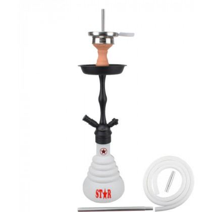 4 Star Shisha 440D Schwarz/Weiß