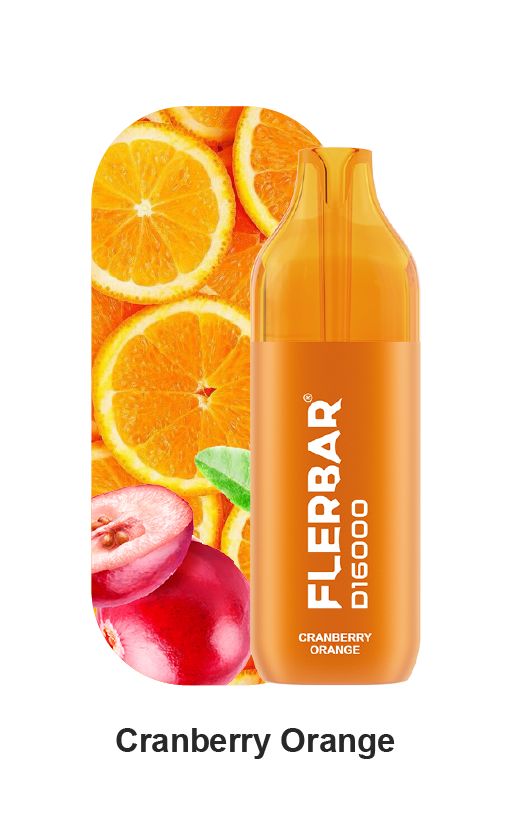 Flerbar - E-Shisha- Bundle - D16000 - Cranberry Orange