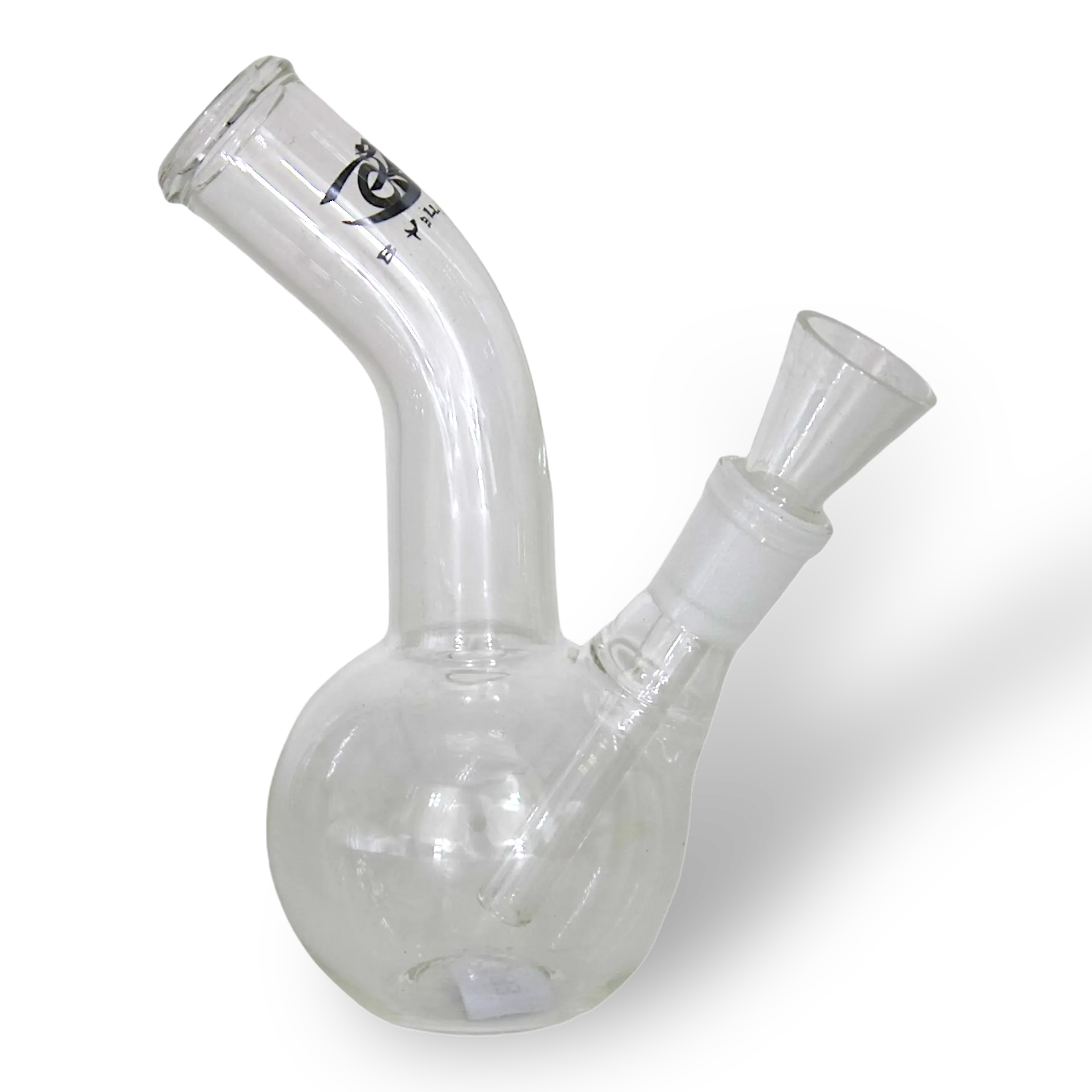 OM Bullet Glas Pfeife gebogene mit Kugel