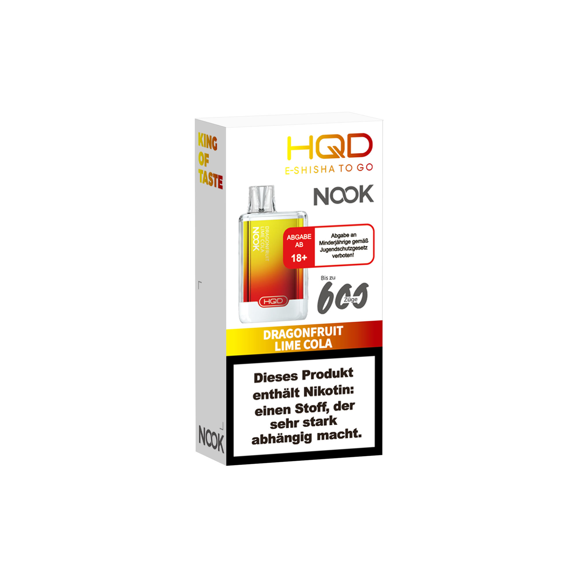 Hqd Nook - E-Shisha 600 Züge - Dragonfruit Lime Cola