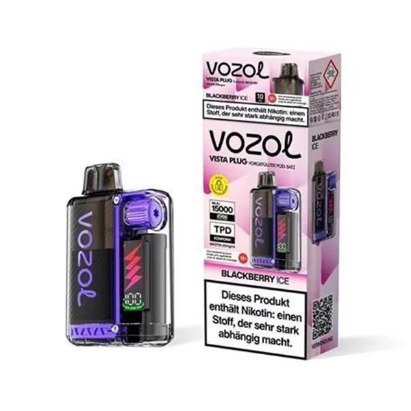 Vozol Vista Plug - E-Shisha - 15K Züge - Blackberry Ice