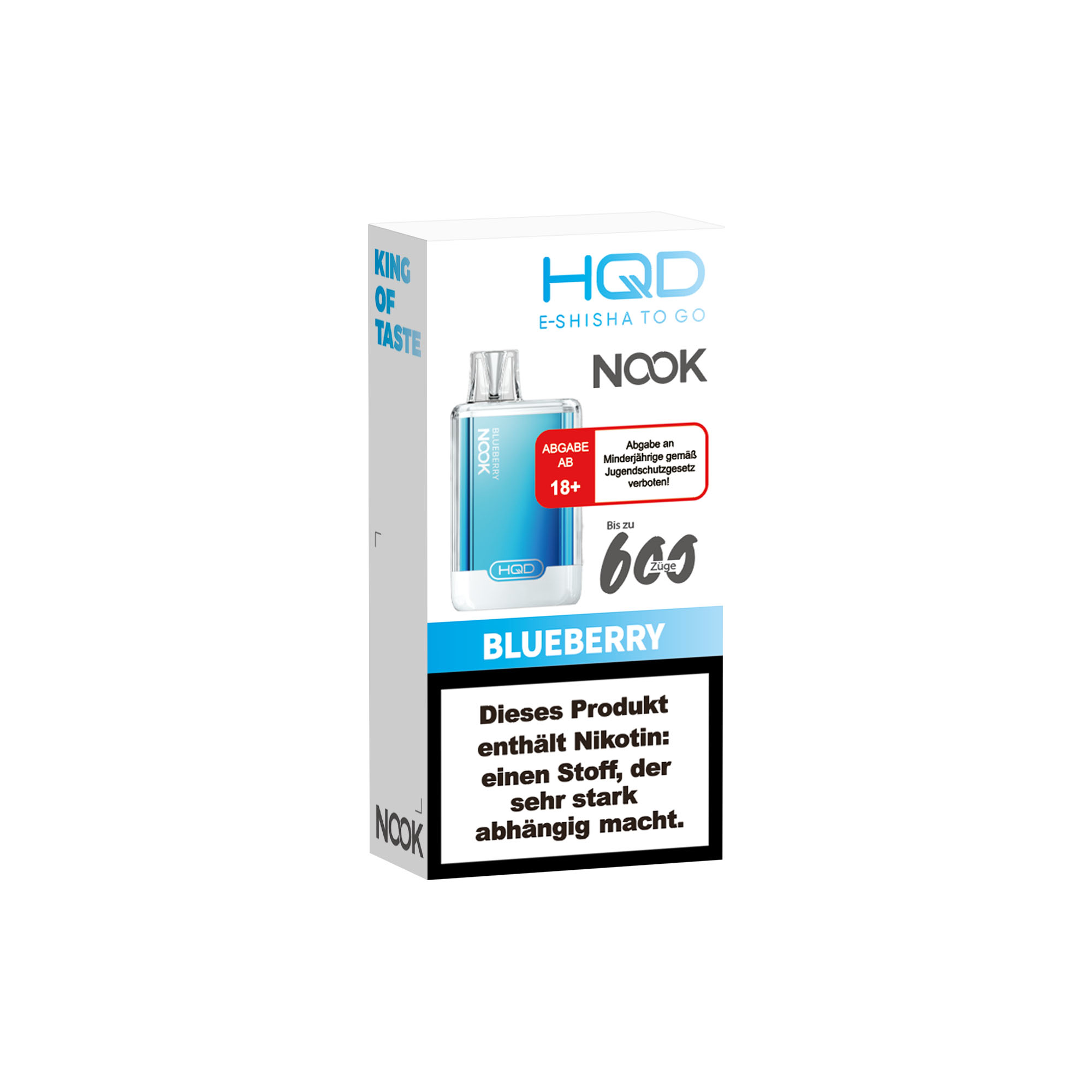 Hqd Nook - E-Shisha 600 Züge - Blueberry